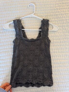 Textured Charcoal Tank Top - Women